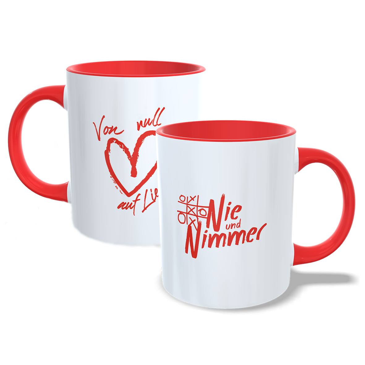 Nie und Nimmer Tasse 'Von Null auf Liebe'