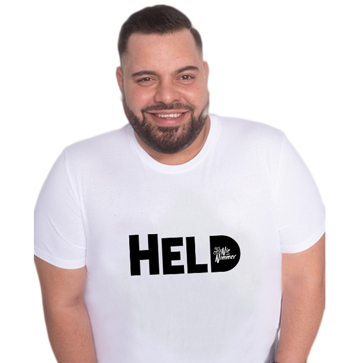 Nie und Nimmer T-Shirt 'Held'
